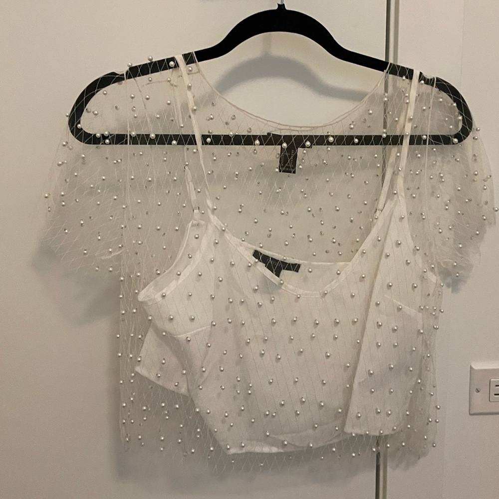 Forever 21 Beaded Layered Top